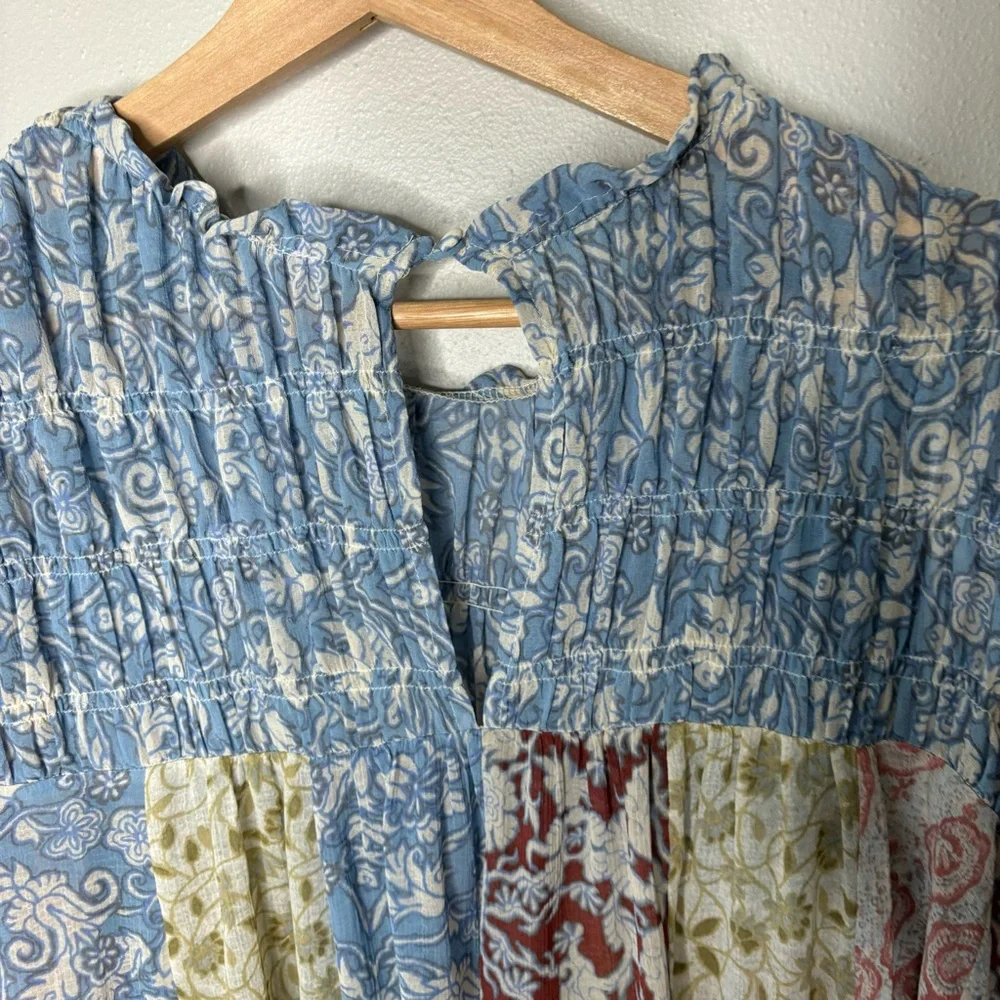 Free People  Merrie Mixed Print Tunic In Lilac Size small - Picture 9 of 10